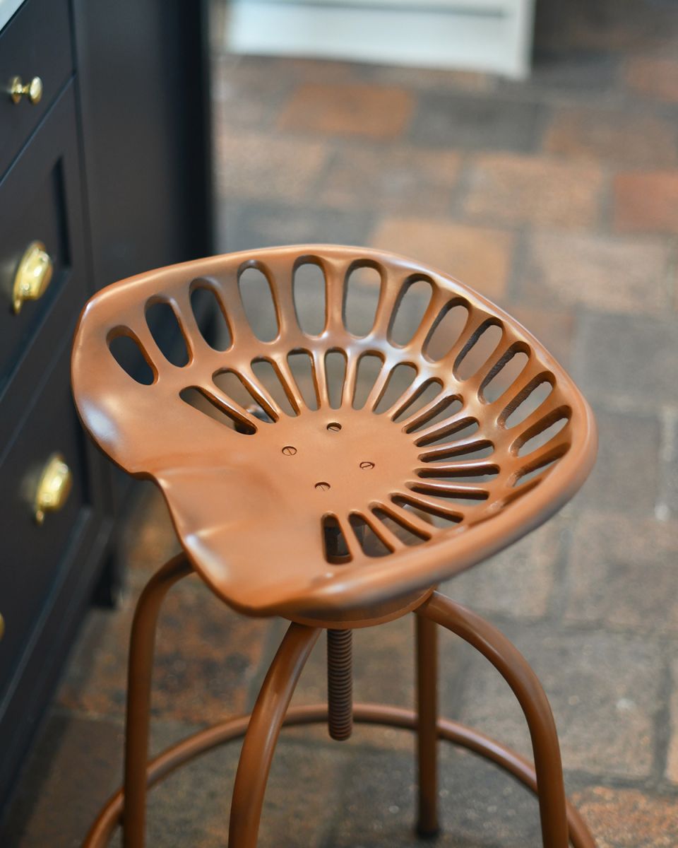 Close-up of the Traditional Tractor Seat