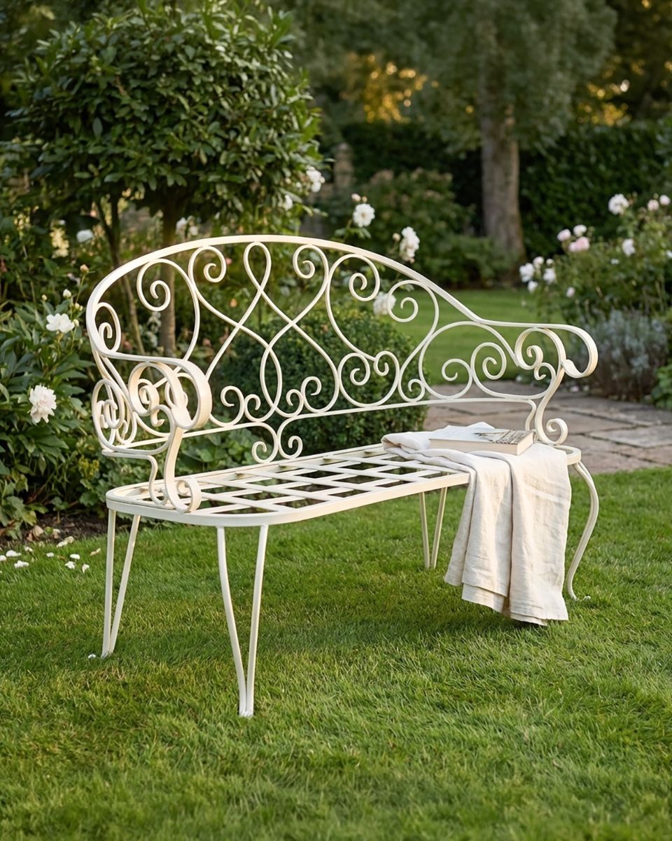 "The Graceful Bewick" Garden Bench ai illustration