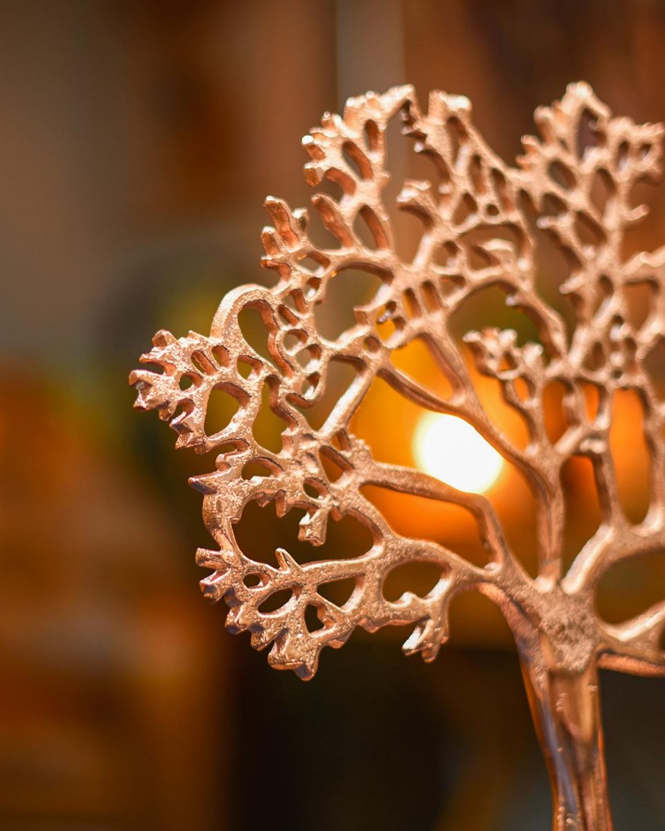 Antique Copper Finish on the Top of the "Tree of Life" Ornament Antique Copper Finish on the Top of the "Tree of Life" Ornament