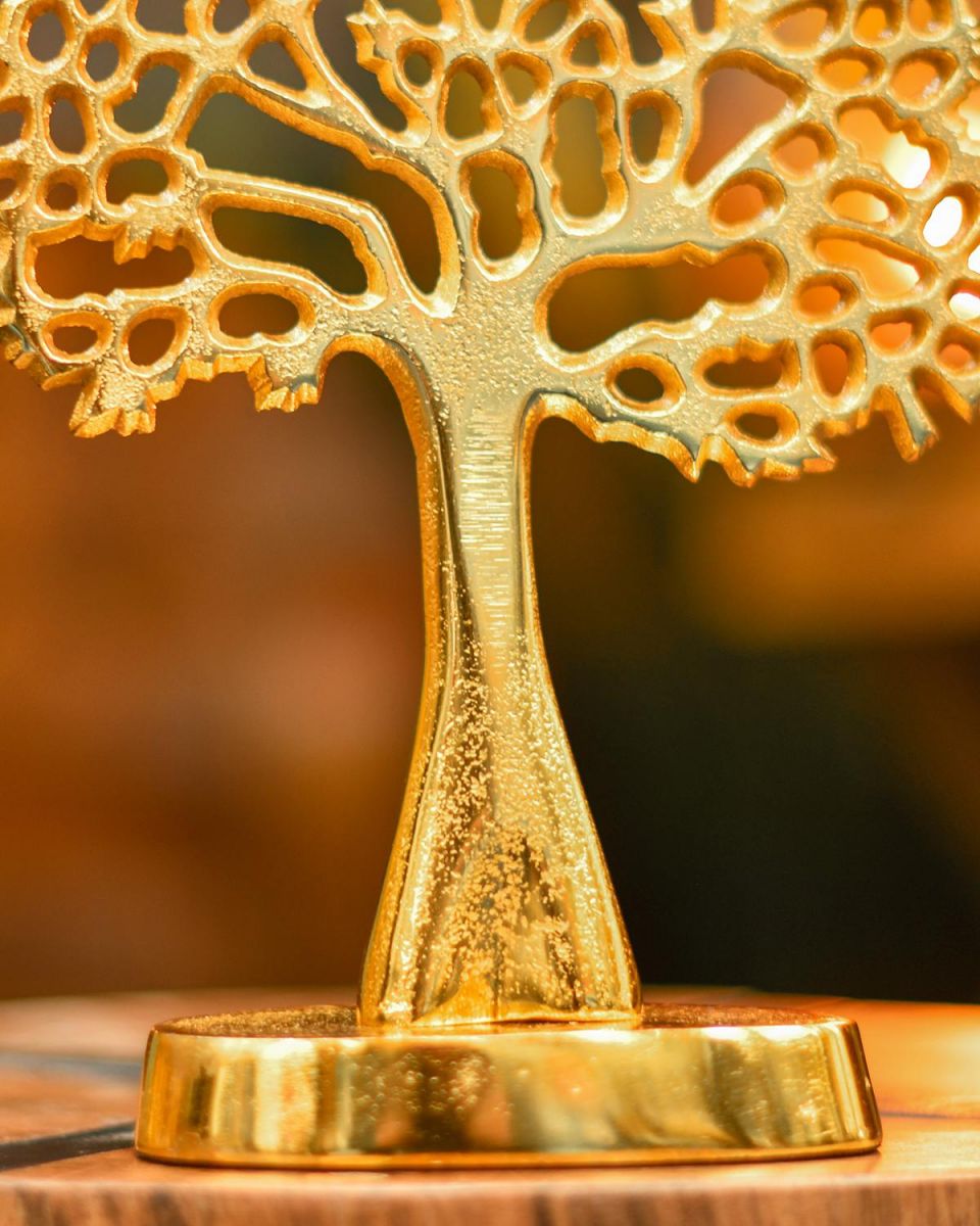 Antique Gold Finish on the Trunk of the "Tree of Life" Ornament