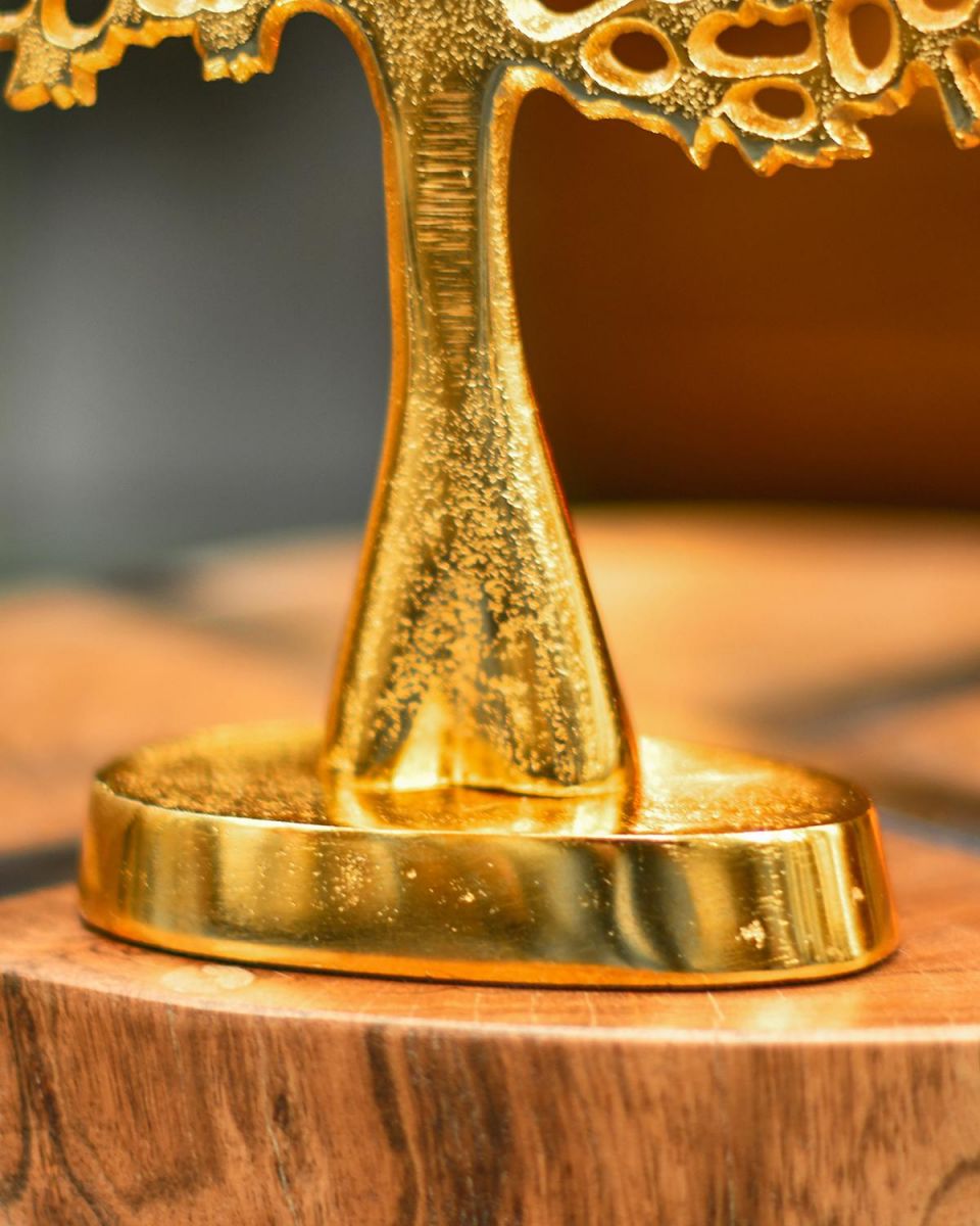 Close-up of the Base of the "Tree of Life" Antique Gold Ornament