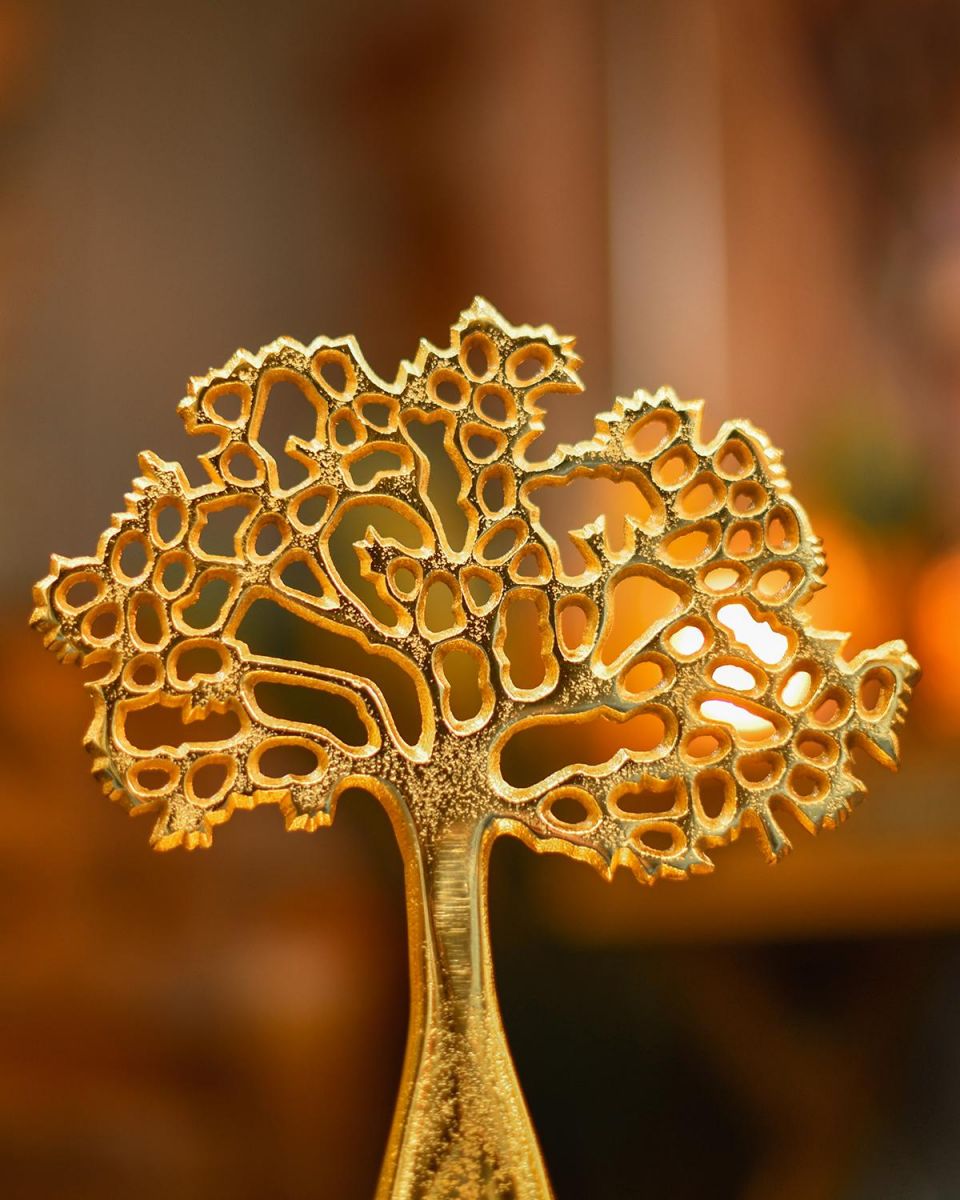"Tree of Life" Ornament in an Antique Gold Finish