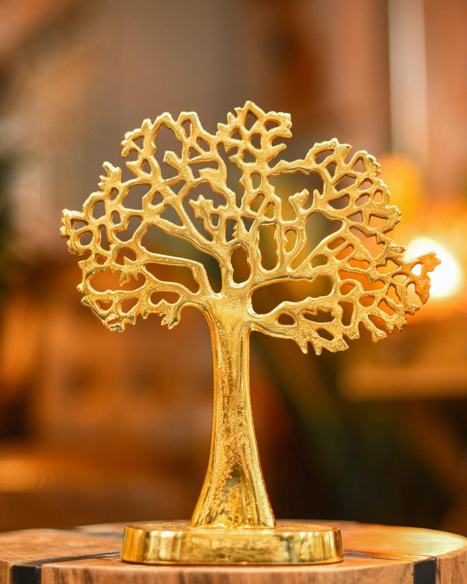 "Tree of Life" Antique Gold Ornament in Situ in the Home