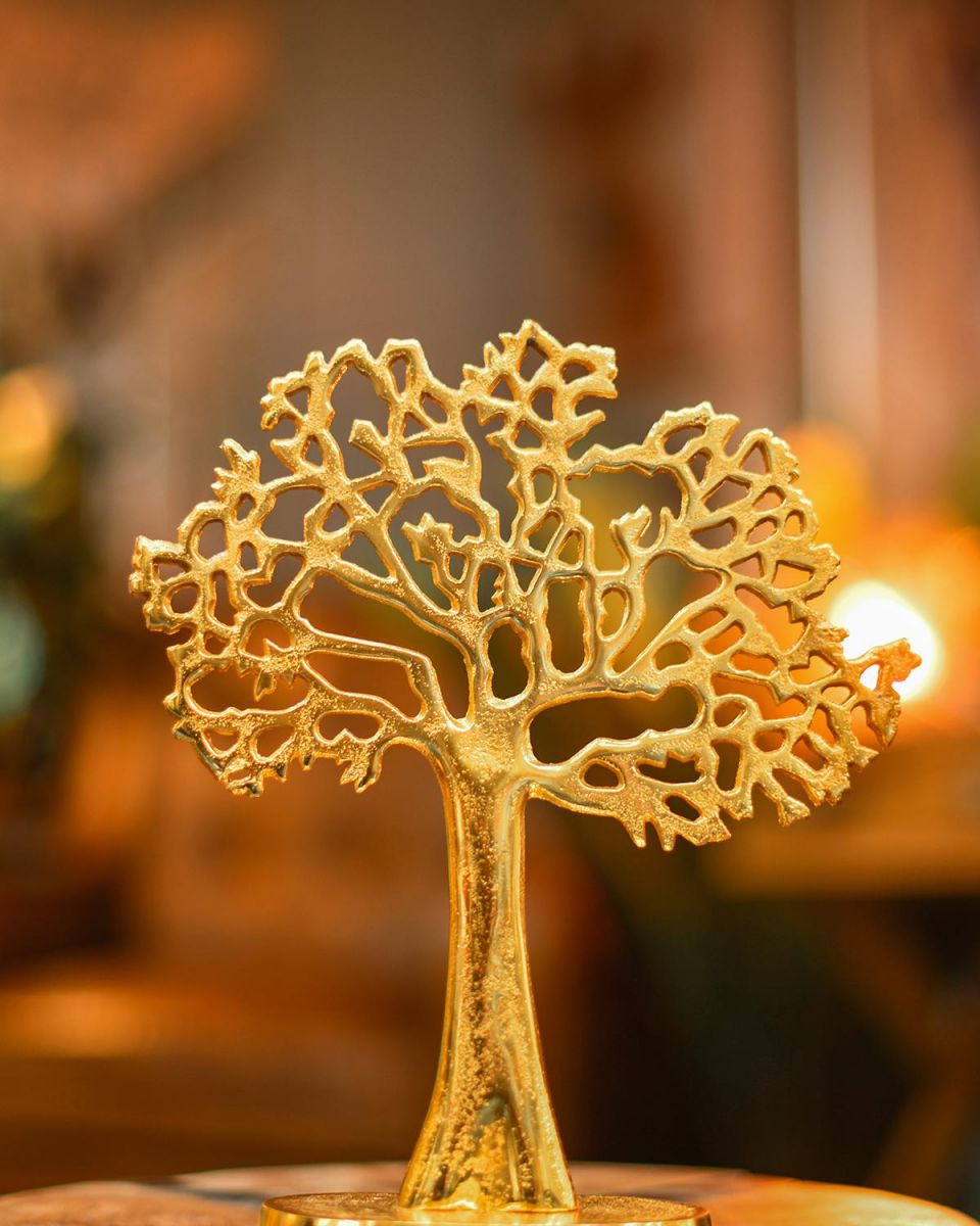 "Tree of Life" Ornament in an Antique Gold Finish