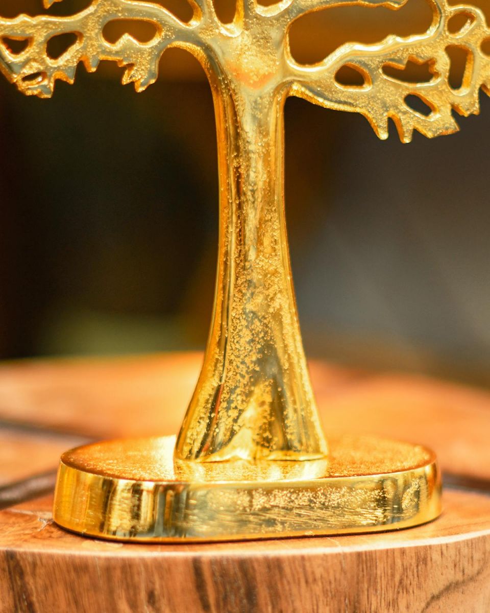 Close-up of the Base on the "Tree of Life" Antique Gold Ornament 