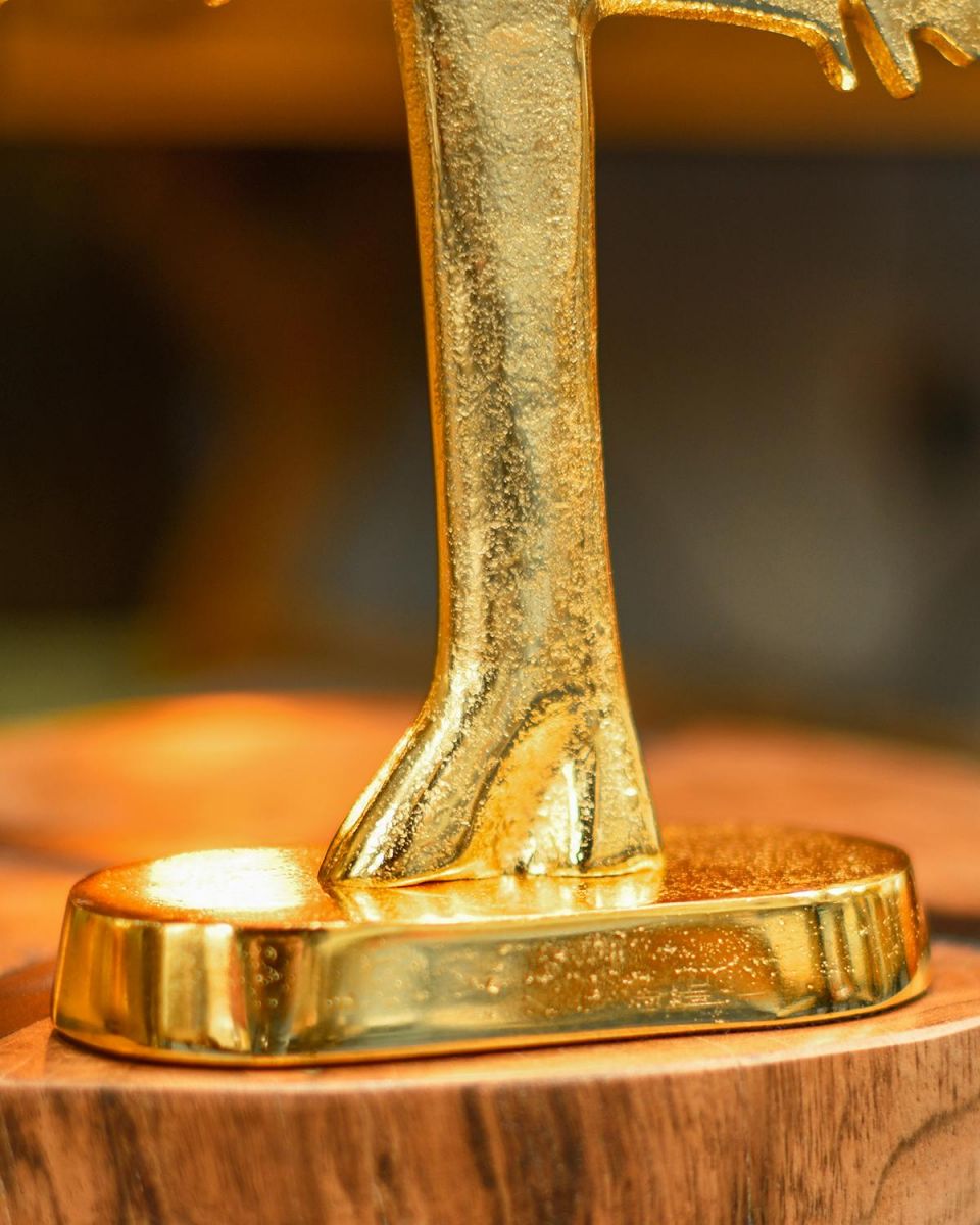 Close-up of the Base on the "Tree of Life" Antique Gold Ornament 