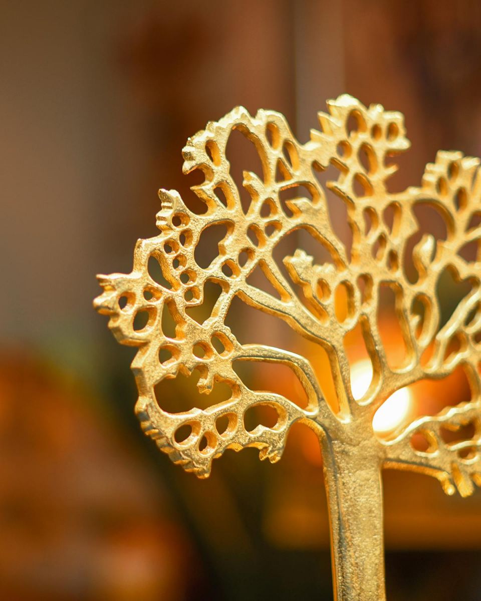 "Tree of Life" Ornament Finished in an Antique Gold Finish
