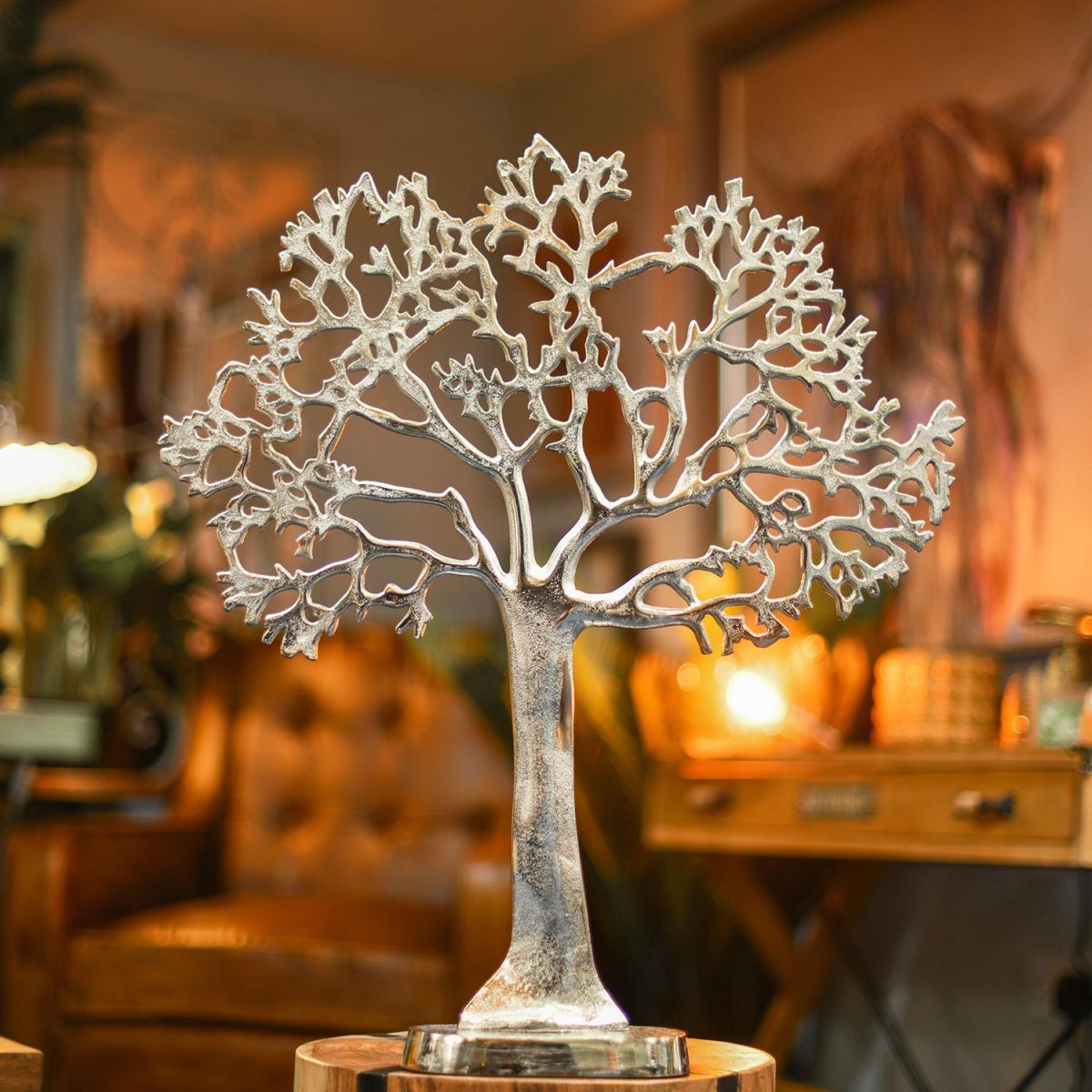 "Tree of Life" Antique Silver Ornament in Situ