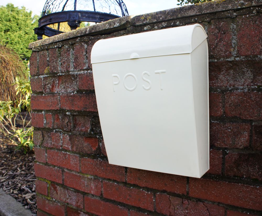 “Alpine Peaks” Cream Contemporary Post Box