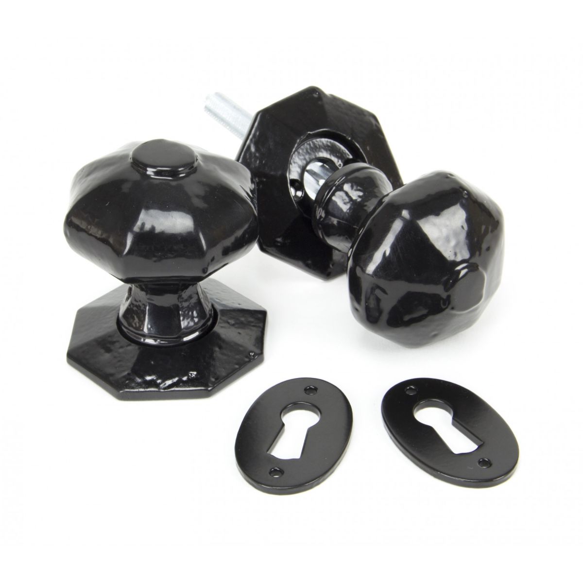 "Audley" Black Octagonal Mortice or Rim Knob Set  "Audley" Black Octagonal Mortice or Rim Knob Set