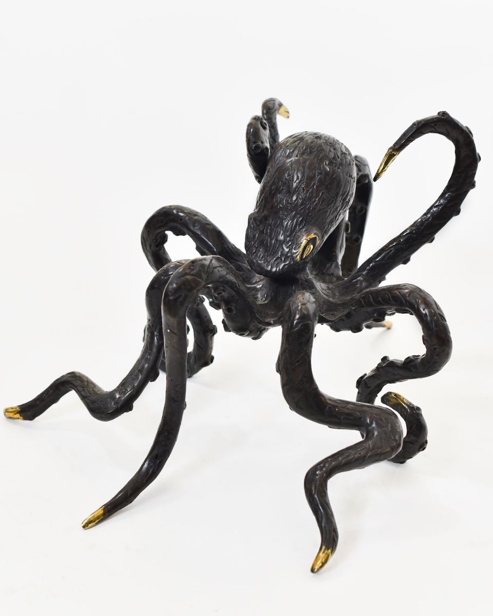 "Aurelian Abyss" Cast Brass Octopus Ornament