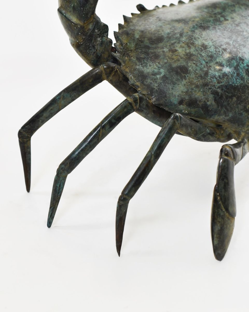 "Aurelian Aegis" Crab Sculpture in Cast Brass close up of legs