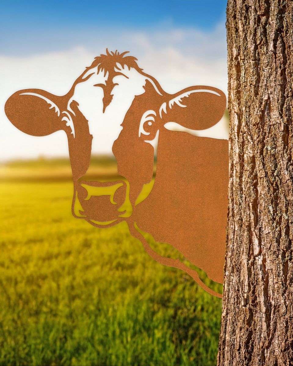 "Bessie" Silhouette Fence Topper - Rustic