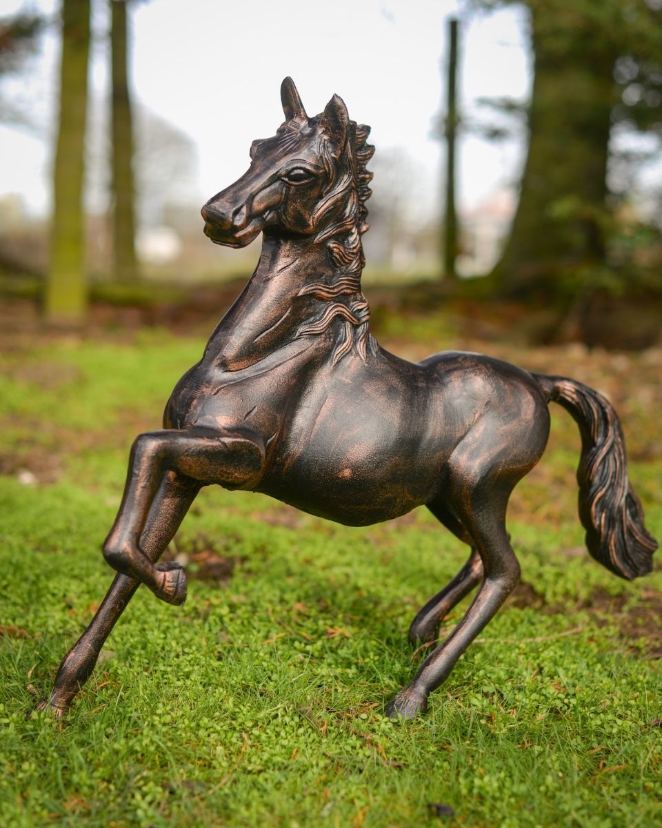 "Blaze" the Galloping Horse Cast Aluminium Garden Sculpture