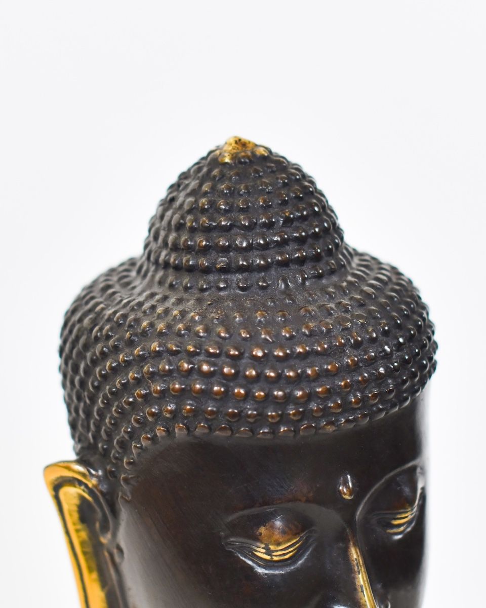 "Boundless Breath" Cast Brass Ornament close up of top