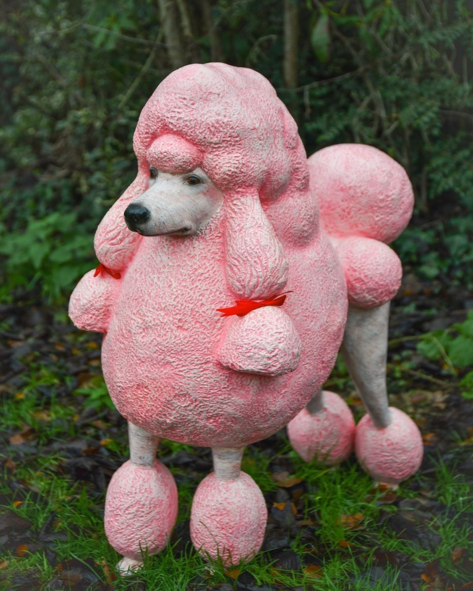 ‘Candyfloss’ the Poodle Fibreglass Garden Sculpture main image