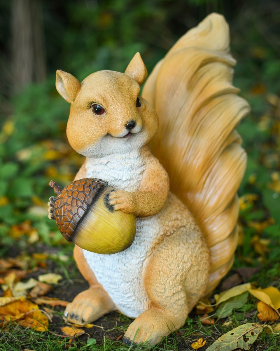 "Caper" the Handpainted Fibreglass Squirrel Garden Sculpture