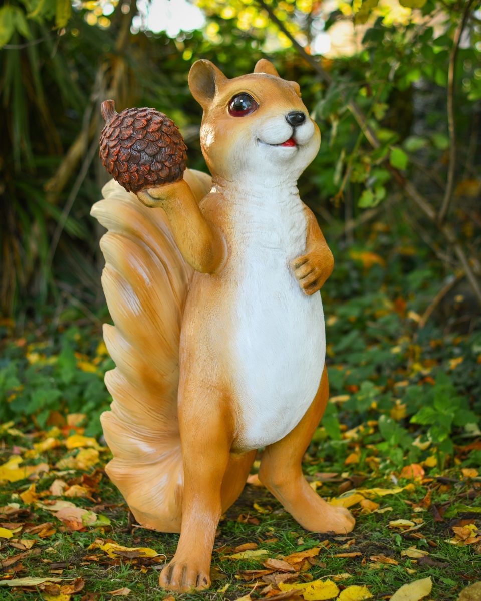 "Champ" the Handpainted Fibreglass Squirrel Garden Sculpture
