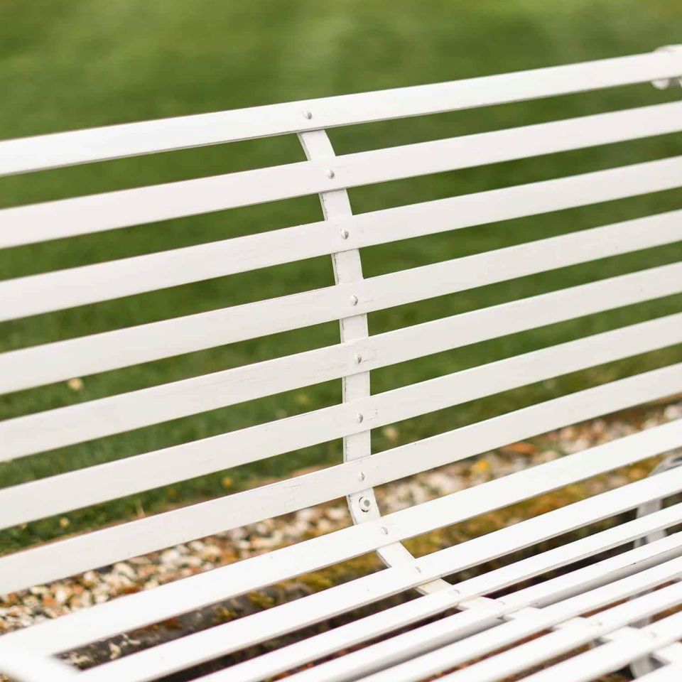 Robust "Chatham" One Seater & Two Seater Park Bench Combo - Cream Digital Illustration close Up