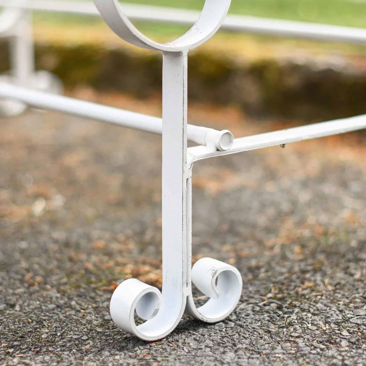 Robust "Chatham" One Seater & Two Seater Park Bench Combo - Cream Digital Illustration Feet close Up