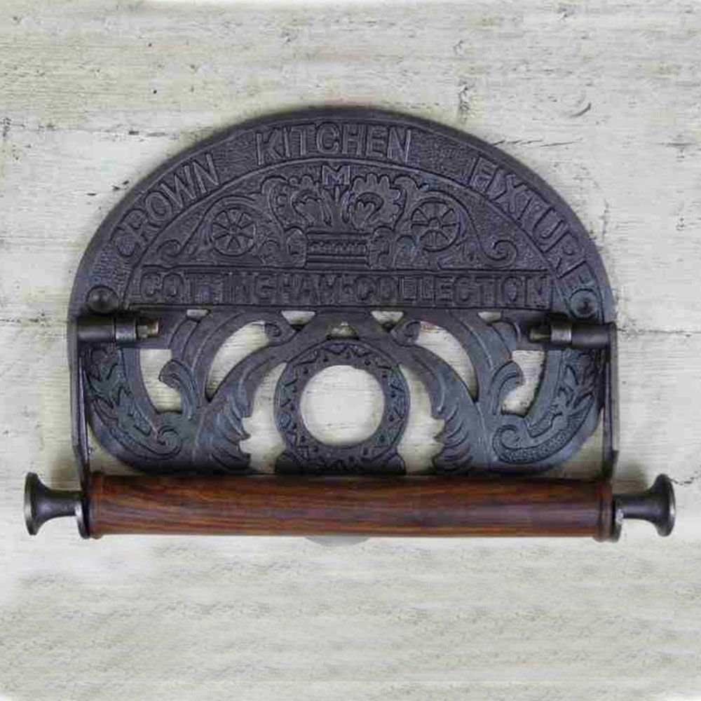"Crown" Iron Kitchen Roll Holder