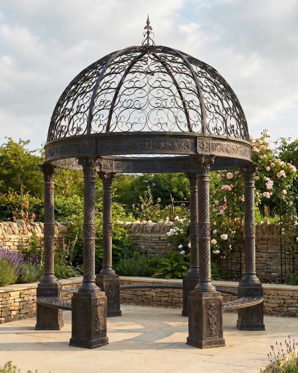 "Deluxe Calistas Acropolis" Cast Iron Gazebo Digital Illustration