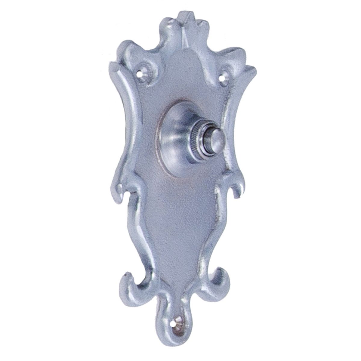 “Dubrowe Park” Satin Chrome Ornate Bell Push “Dubrowe Park” Satin Chrome Ornate Bell Push