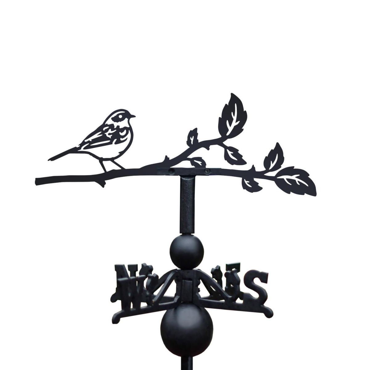  Reed bunting weathervane on a white background