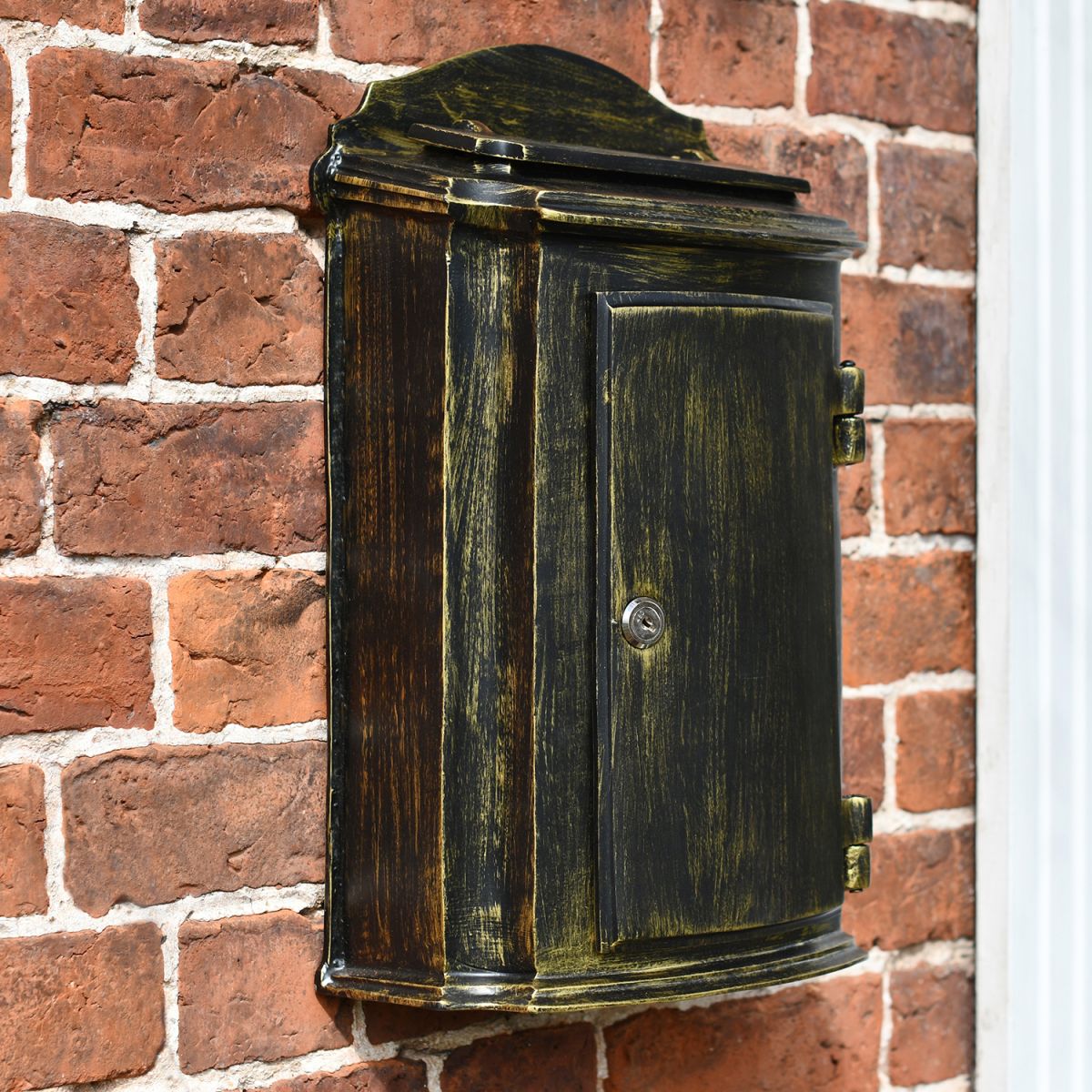 “Dusted Treasures” Wall Mounted Post Box in an Antique Bronze Finish