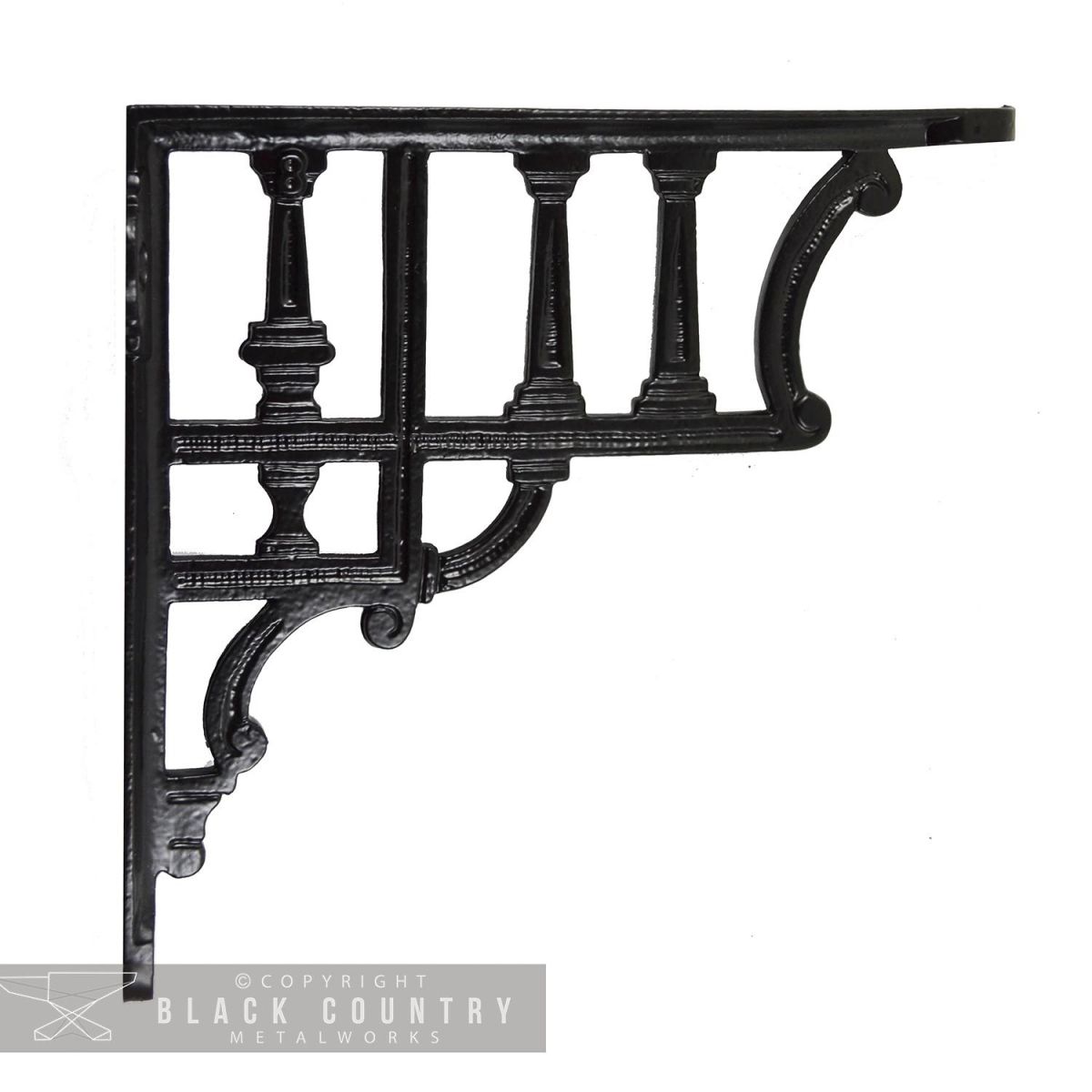 "Edessa" Shelf Bracket finished in Black 