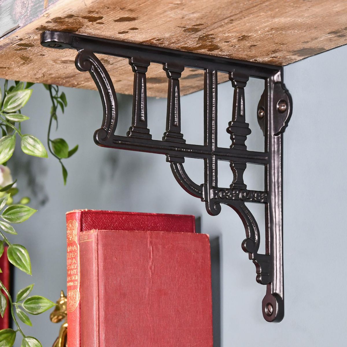 "Edessa" Shelf Bracket in Situ Holding a Wooden Shelf