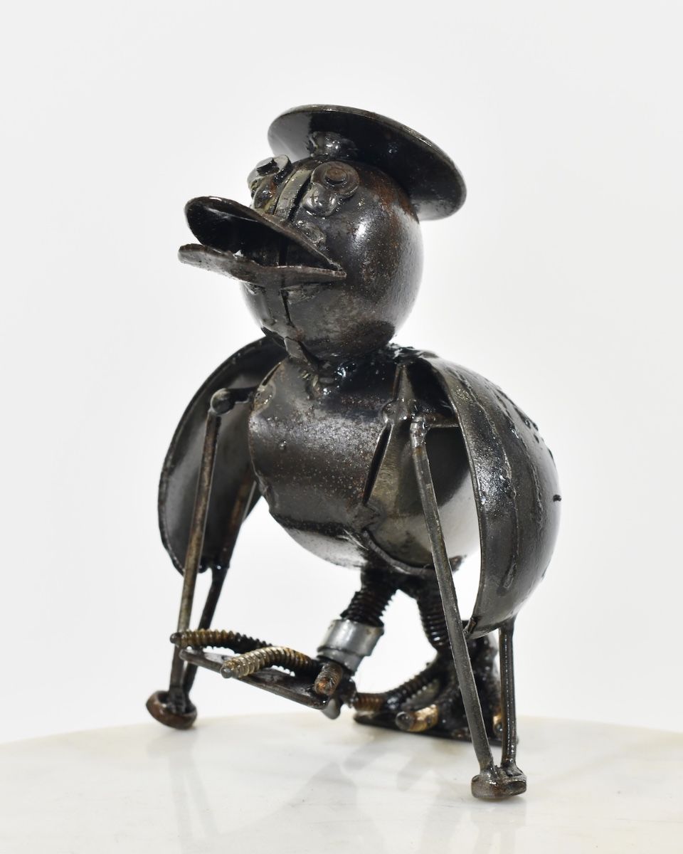 "Flap" Injured Duck Scrap Metal Sculpture