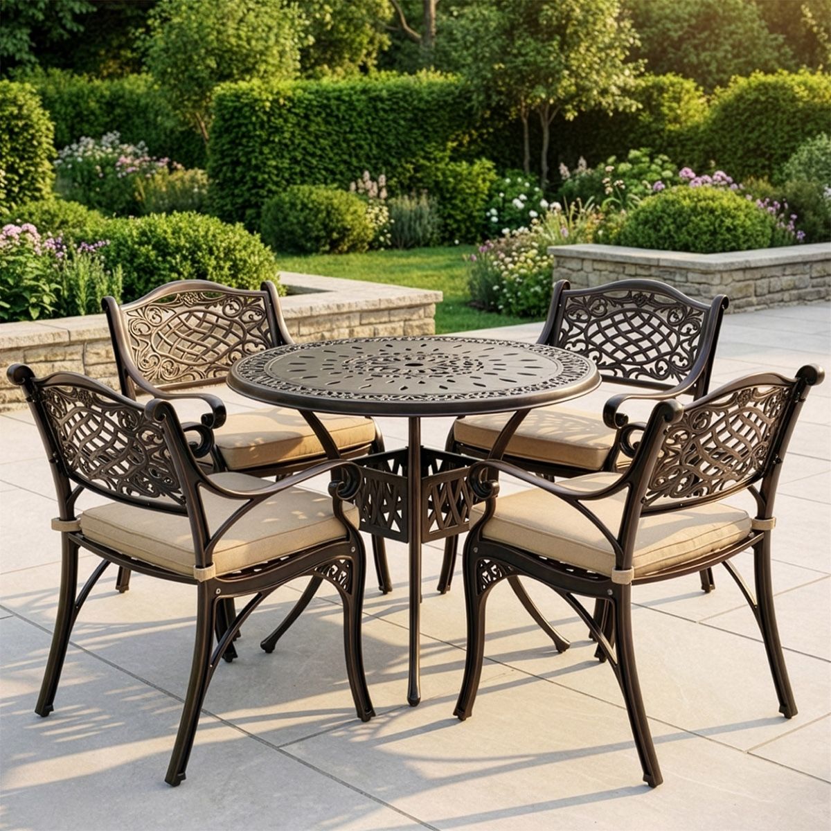  Four Seater Furniture Set In Situ with cushions digital illustration