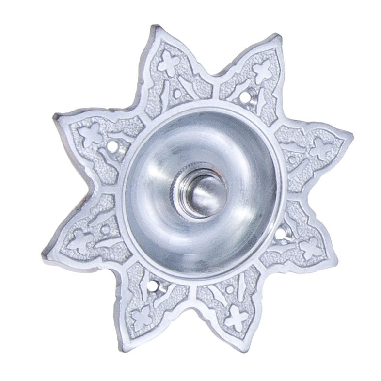 “Hallowed Helia” Satin Chrome Burning Sun Bell Push