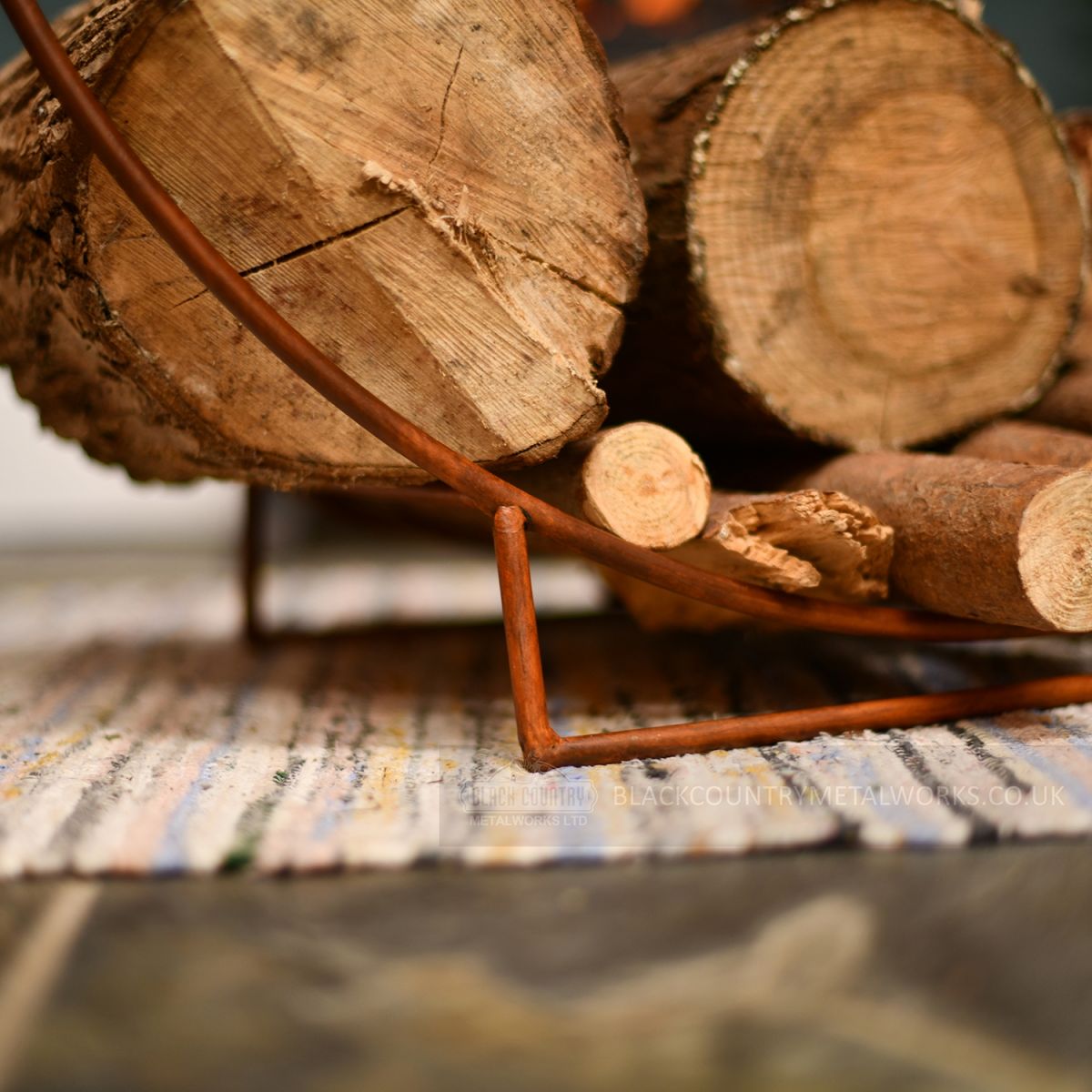 Close-up of the Base of the Log Holder in Situ Close-up of the Base of the Log Holder in Situ