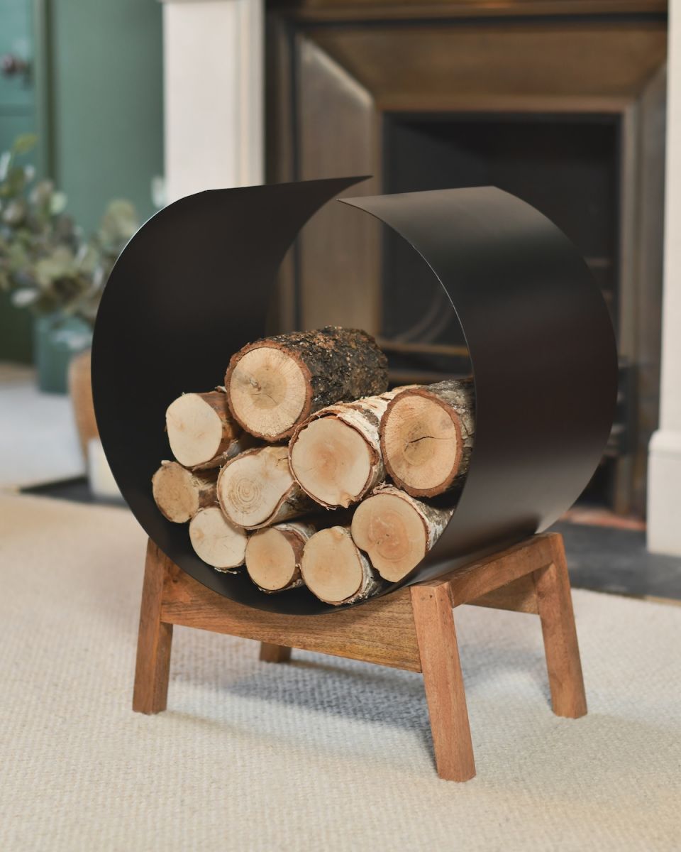 "Henlow" Contemporary Log Holder