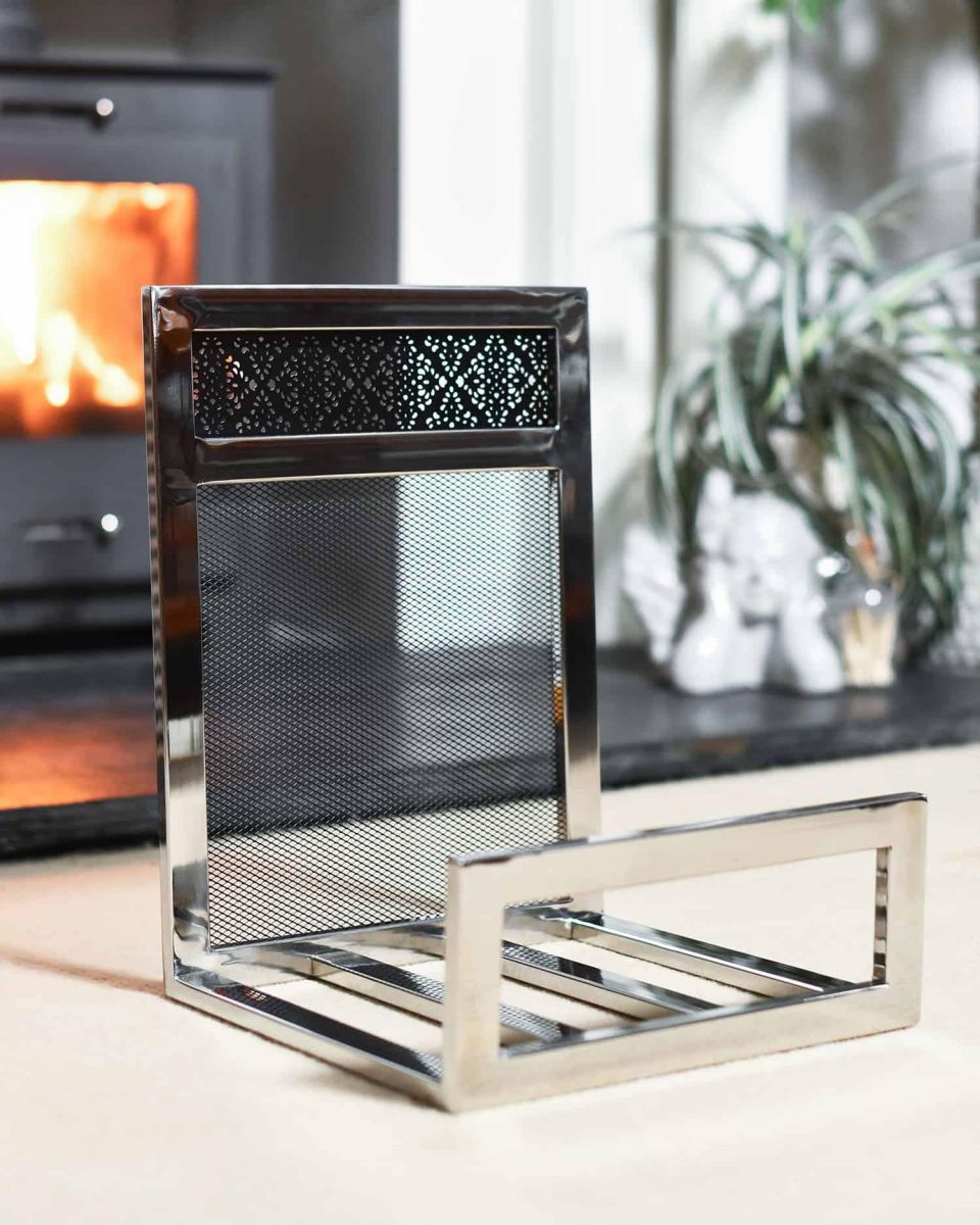 Empty “Hinburn House” Contemporary Stainless Steel Log Store 