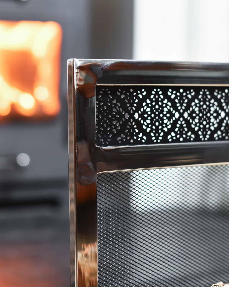 Close-Up of Stainless Steel Structure on “Hinburn House” Contemporary Log Store 