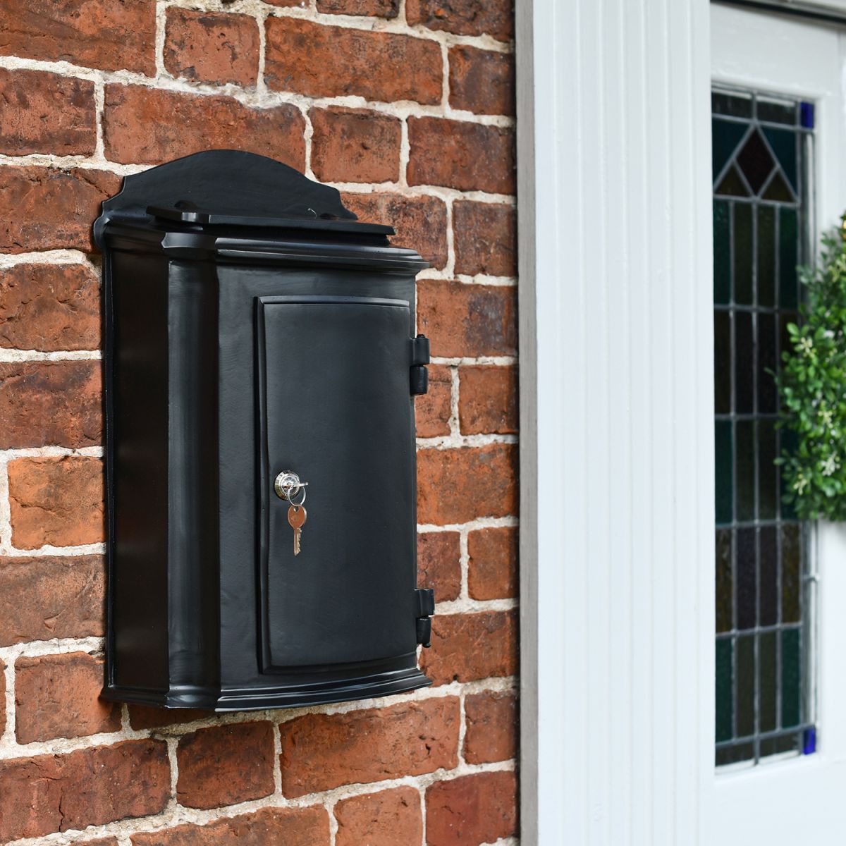 “Inkwell” Black York Post Box in Situ Next to the Front Door