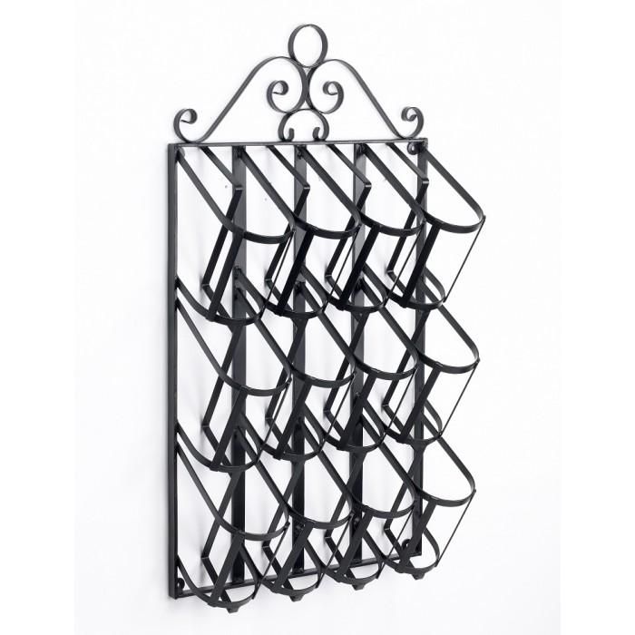 "Jenevieve" Wall Mount Wine Rack Finished in Black "Jenevieve" Wall Mount Wine Rack Finished in Black