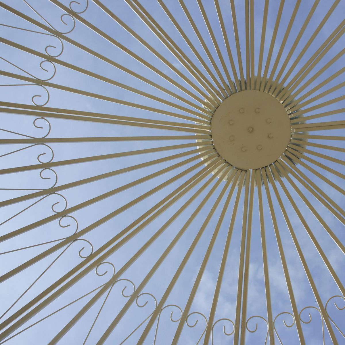 View of the Open Ceiling of the Gazebo