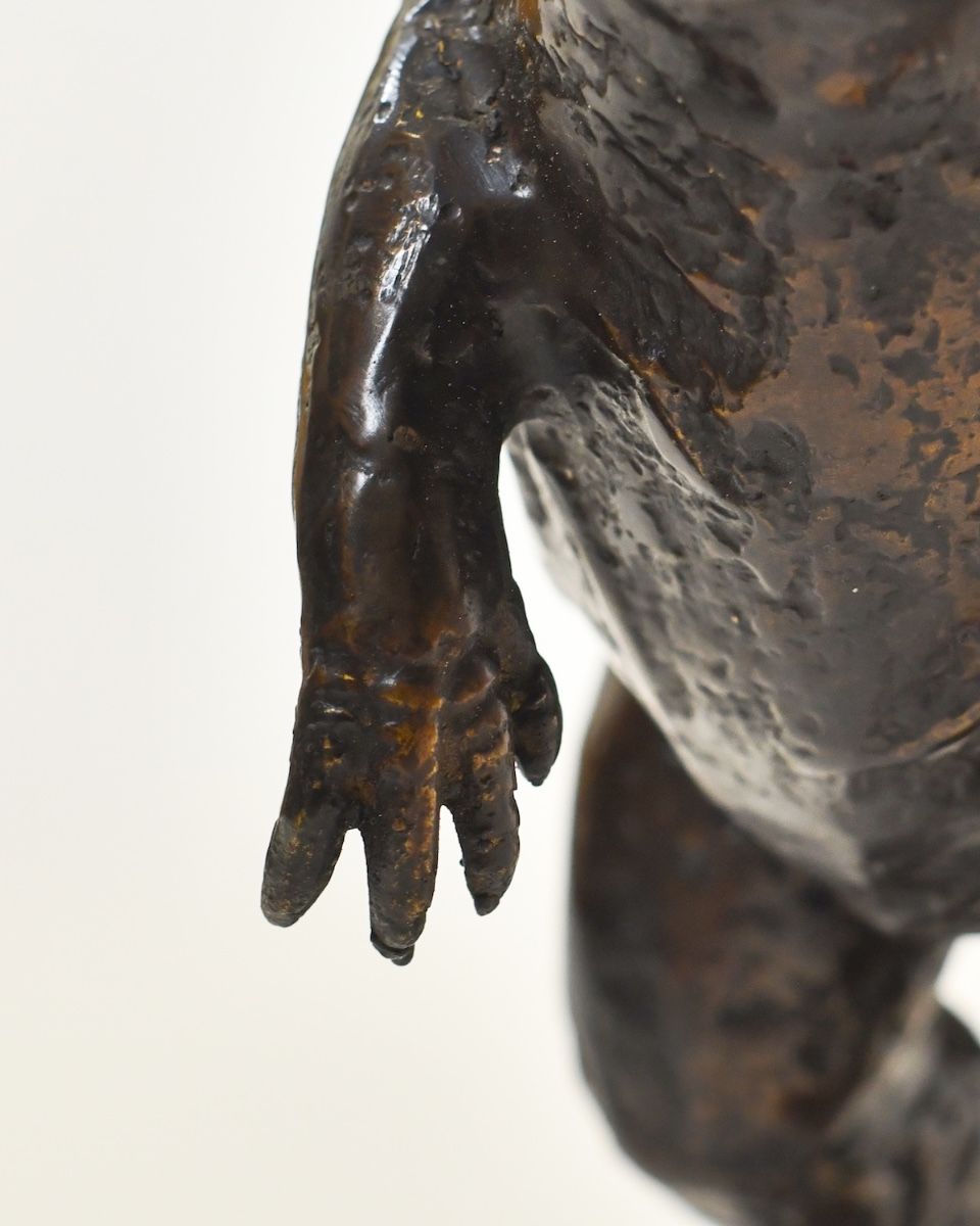‘Legacy’ the Cast Brass T-Rex Ornament close up on arm