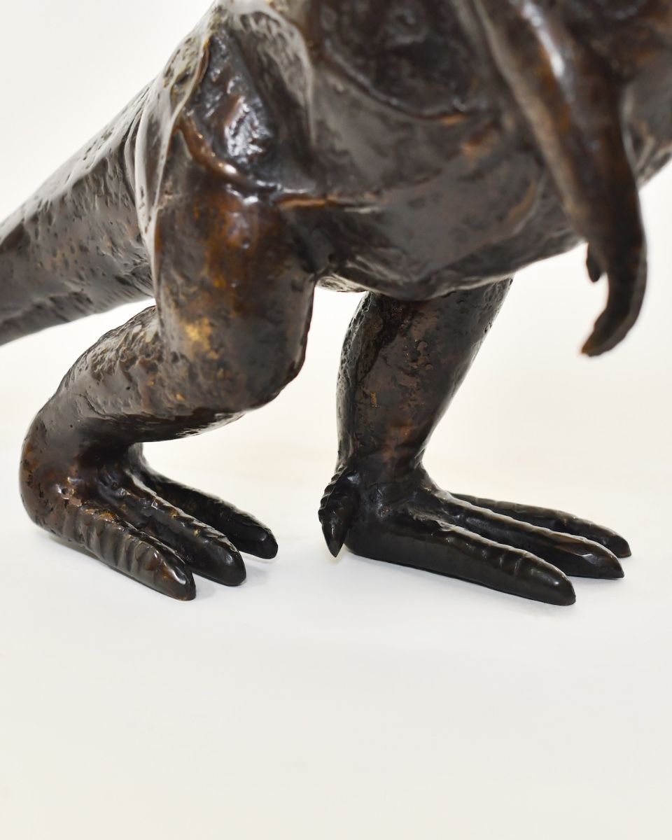 ‘Legacy’ the Cast Brass T-Rex Ornament close up on legs