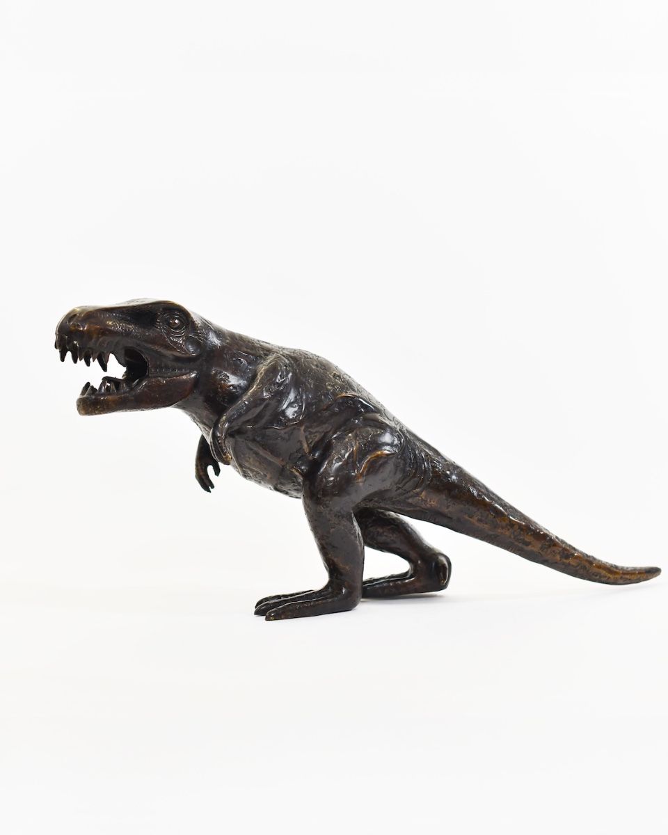 ‘Legacy’ the Cast Brass T-Rex Ornament side view