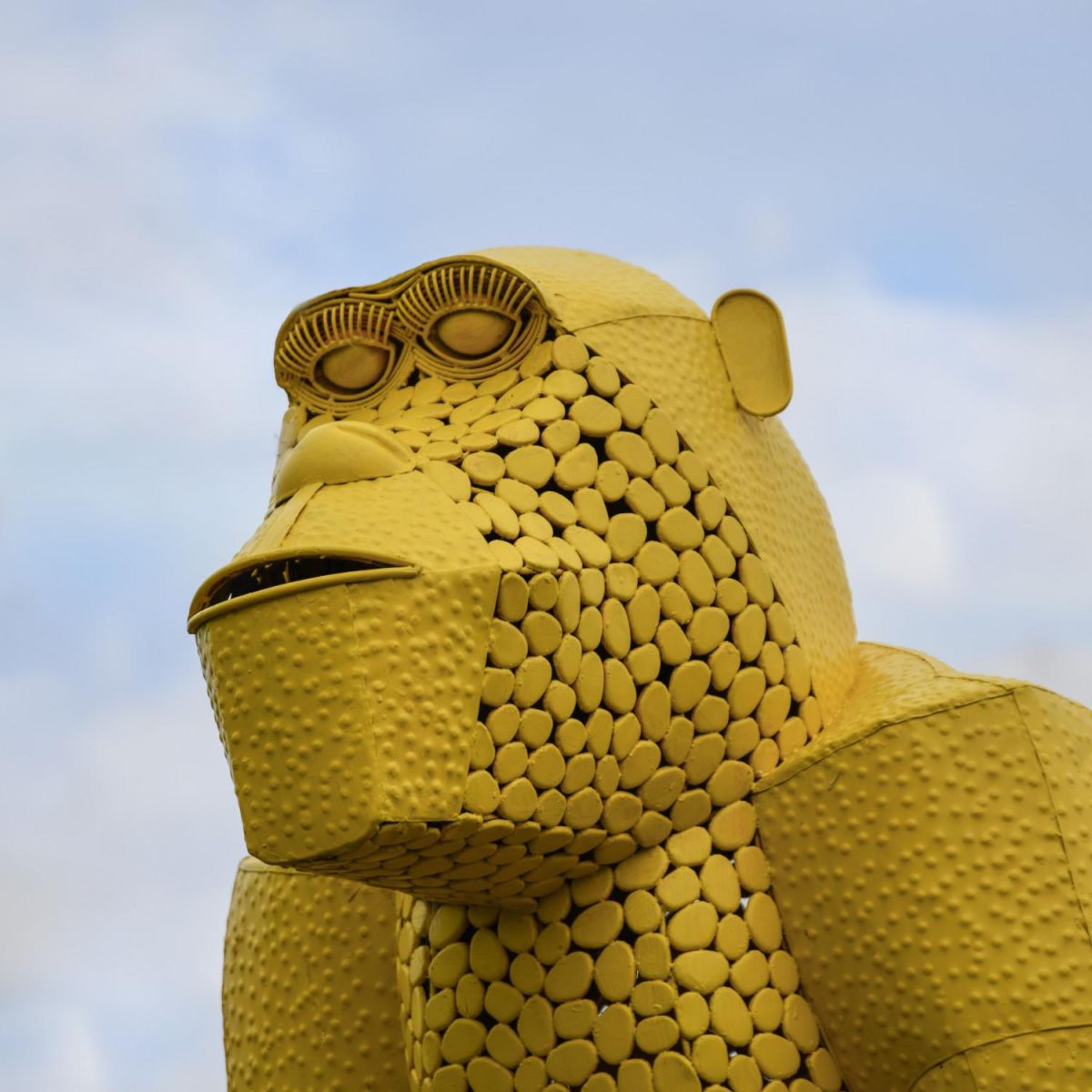 Close-up of “Lord Greystoke” Stunning Silverback Gorilla Sculpture 