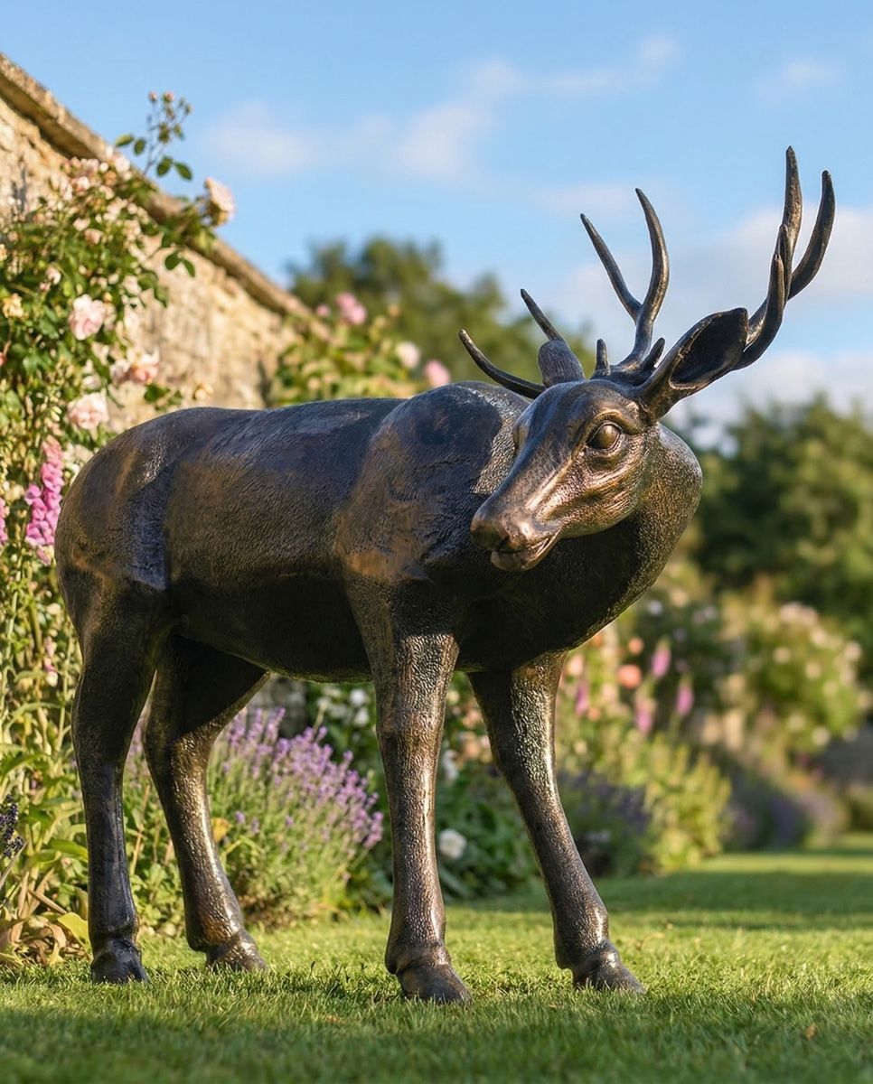 "Magnus" Buck Garden Sculpture digital illustration