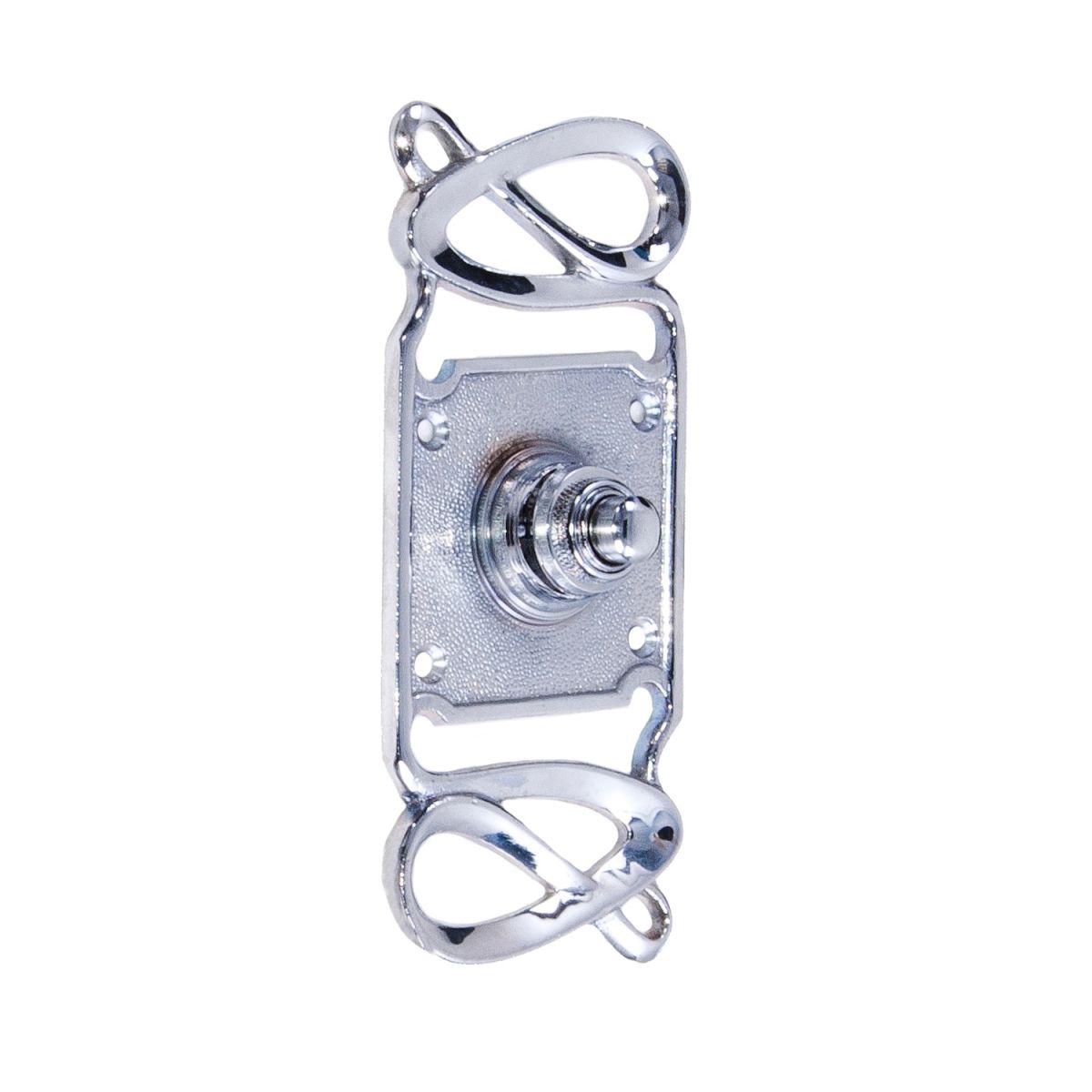 “Maytree Avenue” Bright Chrome Swirl Pattern Bell Push “Maytree Avenue” Bright Chrome Swirl Pattern Bell Push