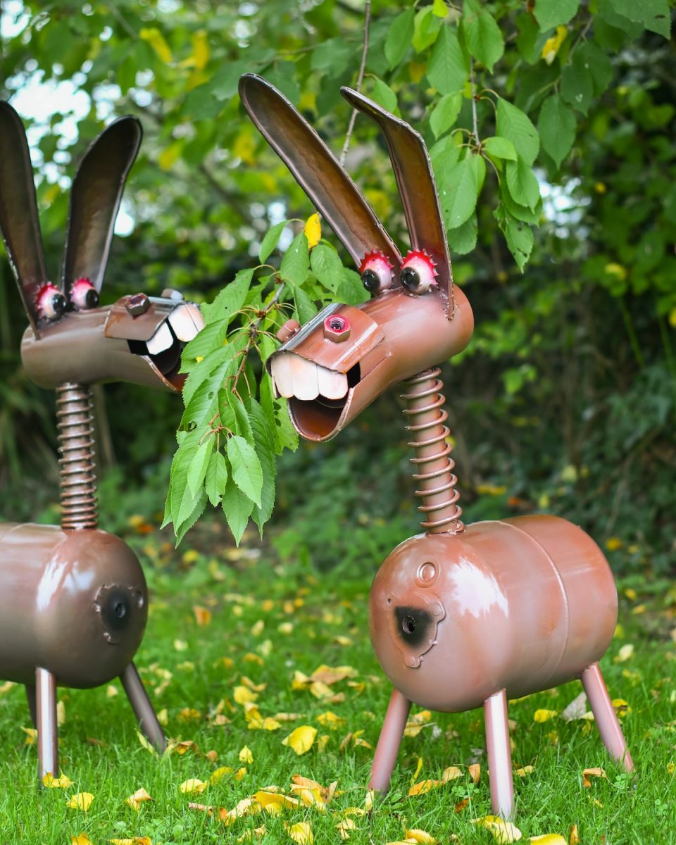 "Ned" the Donkey Garden Sculpture