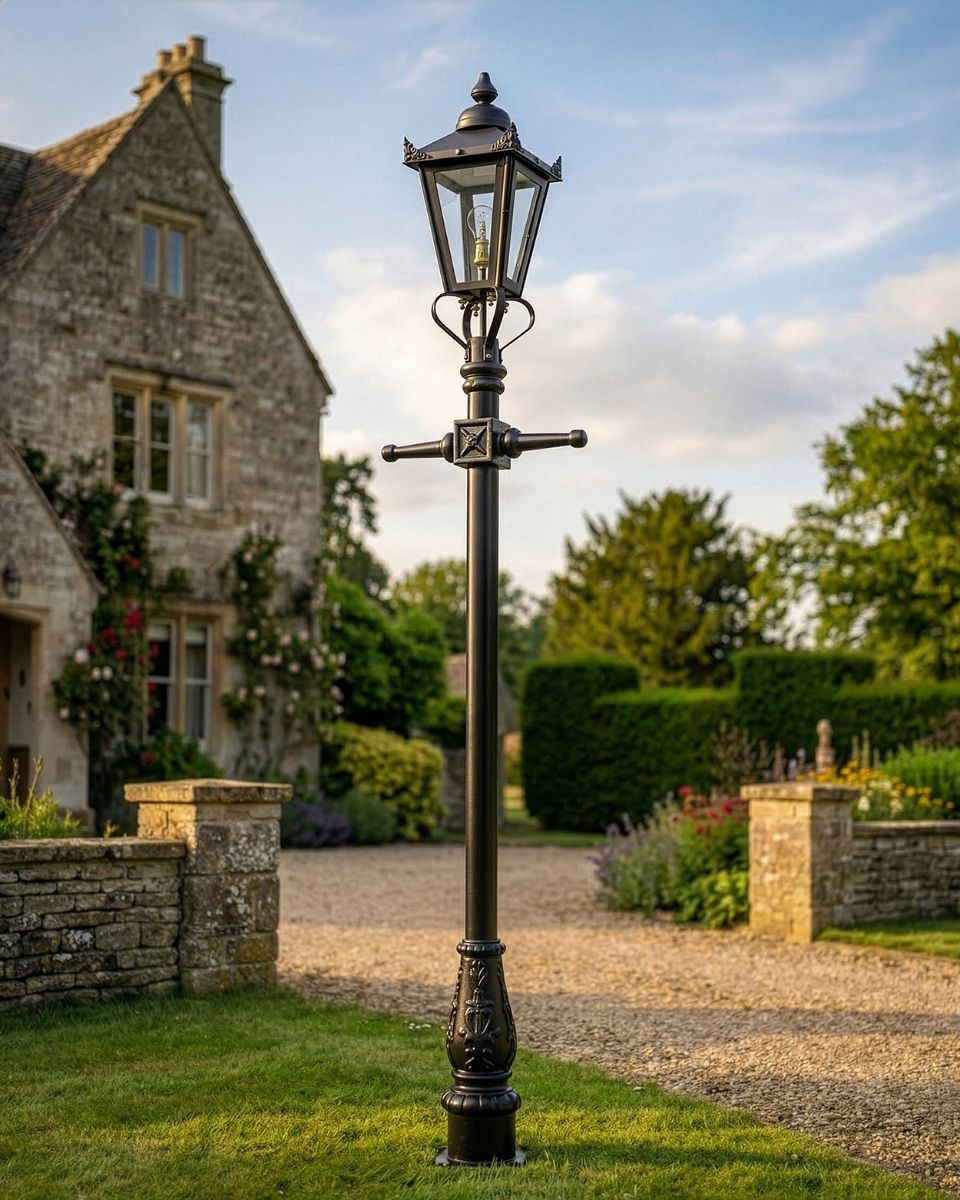 small Victorian Lamp Post - Black 2.3m digital illustration copy 