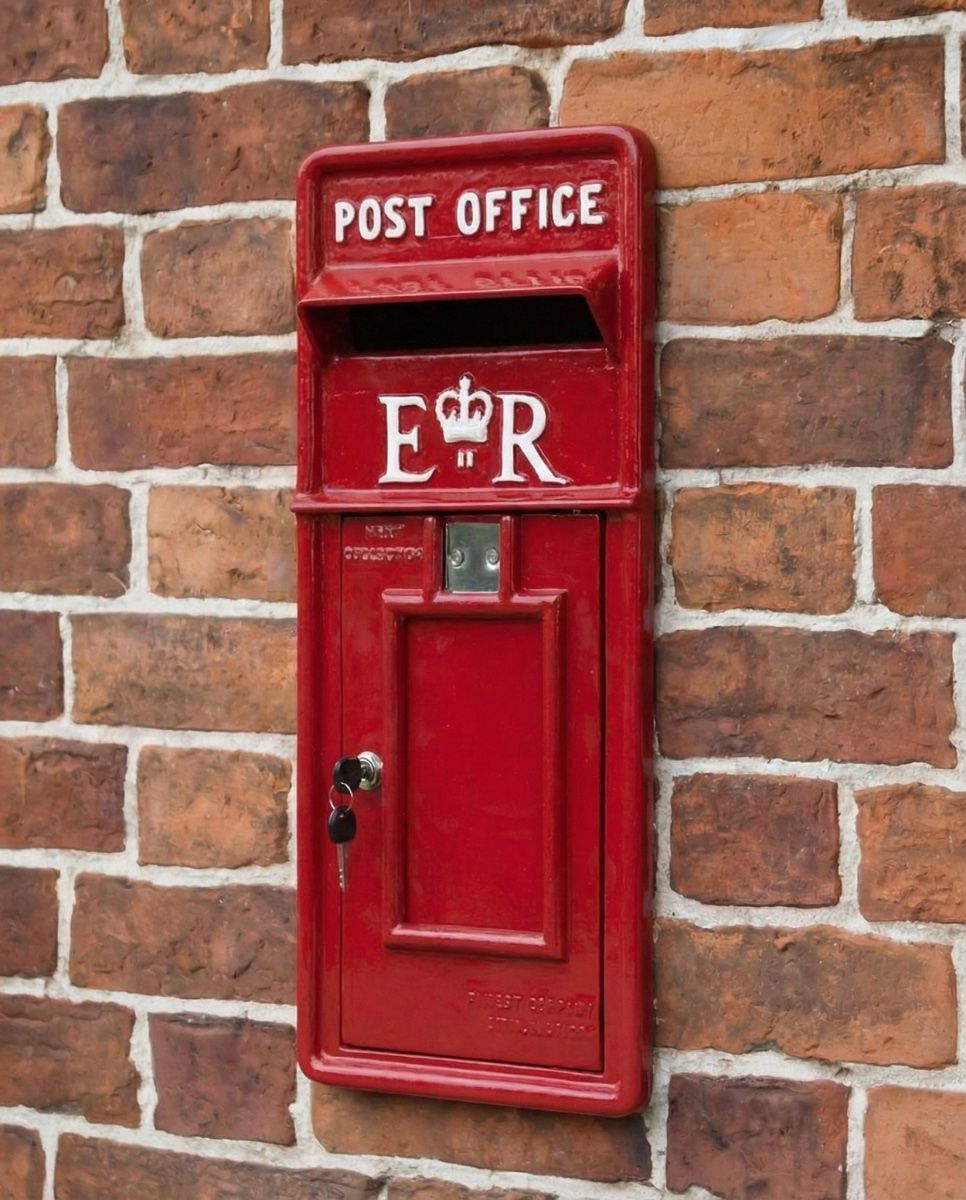 "Original Reproduction" Red Elizabeth Regina Post & Parcel Front Only on wall